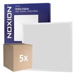 Monipakkaus 5x Noxion LED Paneeli Delta Value V5 Backlit 28W 3920lm - 830-840 CCT | 60x60cm - UGR <19 - Philips Driveri