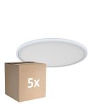 Monipakkaus 5x D'Lite Kattovalo Luma Valkoinen 22W 2000lm - 827 Erittäin Lämmin Valkoinen | IP44 - 42cm