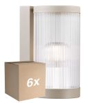 Monipakkaus 6x Nordlux Coupar Seinävalaisin Aluminium Sanded | IP54 - Sopii E27