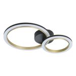 Eglo Kattovalo Calliera Teräs Musta, Messinki 12W 1500lm - 830 Lämmin Valkoinen | Himmennettävä